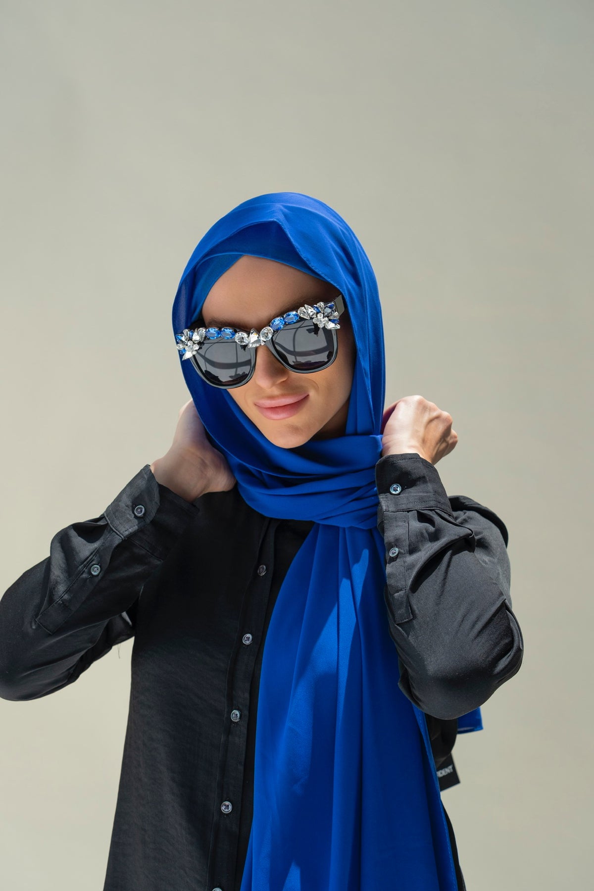 Cross Inner Hijab Set - Pale BLUE | CONFIDENT