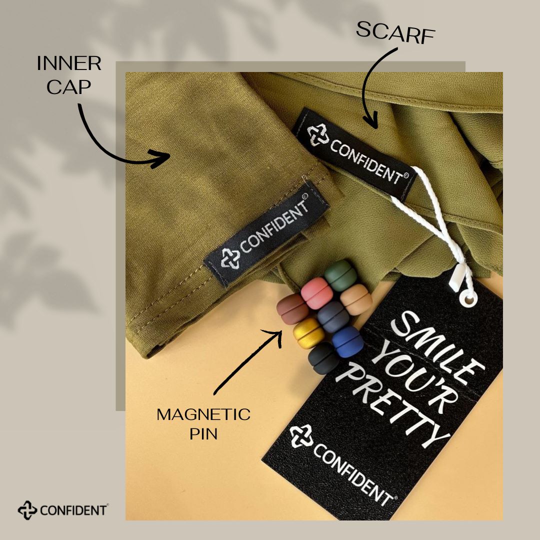 CONFIDENT CROSS INNER SCARF SET
