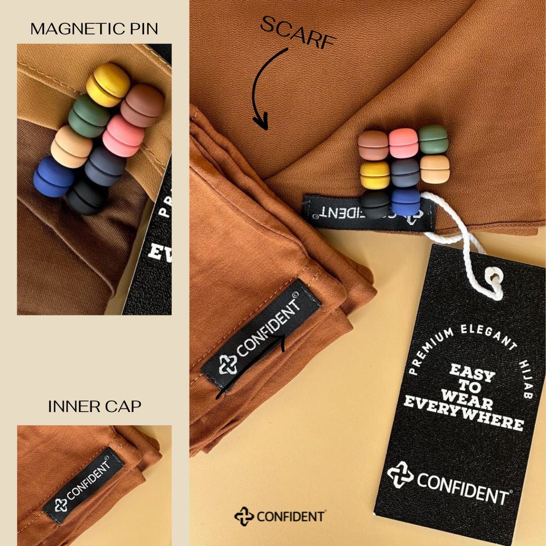 CONFIDENT PLAIN INNER SCARF SET