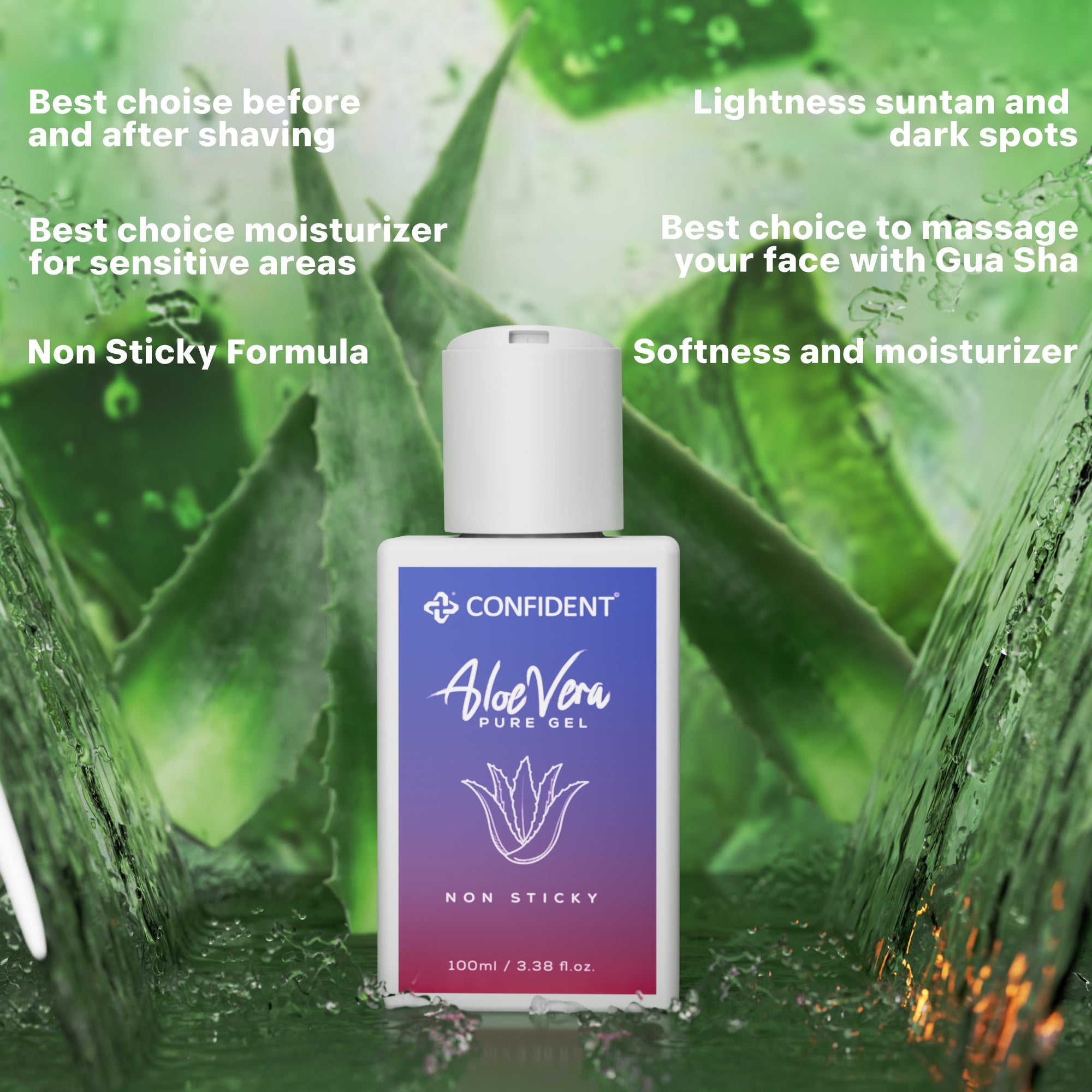 CONFIDENT ALOEVERA NON STICKY GEL